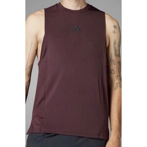 New Mens Adidas D4T Tank Top ClimaCool Training Performance Burgundy Sz Medium